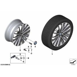 Genuine 17 Wheel Rim Light Alloy Ferric Grey 7.5Jx17 ET:54 36 11 6 856 085