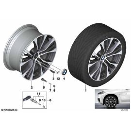 Genuine 21 Disc Wheel Light Alloy Bright Turned 10Jx21 ET:40 36 11 6 859 423