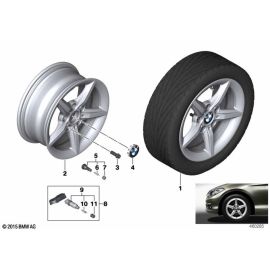 Genuine 16 Wheel Rim Disc Light Alloy Reflex Silver 7Jx16 ET:40 36 11 6 866 302