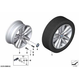 Genuine 17 Wheel Rim Light Alloy Ferric Grey 7.5Jx17 ET43 36 11 6 866 303