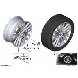 BMW 20 Zoll Leichtmetallrad Poliert 10Jx20 ET:41