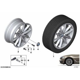 Genuine 17 Wheel Rim Disc Alloy Reflex Silver 7.5Jx17 ET:27 36 11 6 868 217