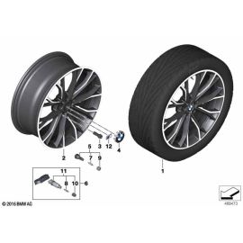 Genuine 20 Disc Wheel Rim Light Alloy Matt Black 9Jx20 ET:44 36 11 6 874 445