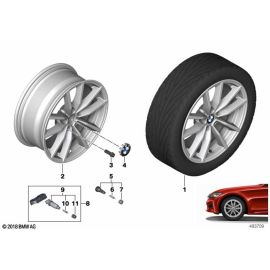 Genuine 17 Wheel Rim Disc Alloy Reflex Silver 7.5Jx17 ET:30 36 11 6 883 520