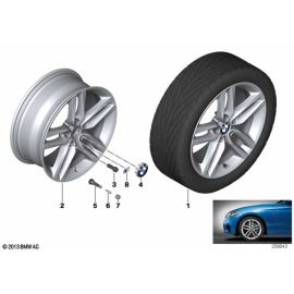 Genuine 18 Wheel Rim Disc Alloy Dekor Silver 2 7.5Jx18 ET:45 36 11 7 846 784