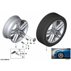 Genuine 18 Wheel Rim Disc Alloy Dekor Silver 2 8Jx18 ET:52 36 11 7 846 785