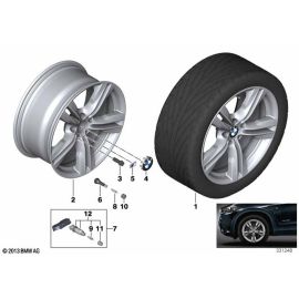 Гenuine 19 дюймовое легкосплавное колесо BMW X5 F15, артикул 36 11 7 846 787