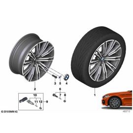 Genuine 18 Wheel Rim Disc Light Alloy Orbit Grey 8.5Jx18 ET:40 36 11 8 089 891