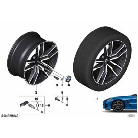 Genuine 19 Disc Wheel Rim Light Alloy Jet Black 9Jx19 ET:32 36 11 8 091 763