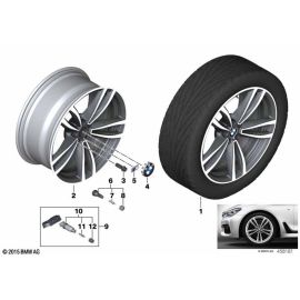 Гenuine 19-дюймовый легкосплавный диск BMW Orbit Grey 8.5Jx19 ET25 для серии 6 (G32 LCI) 2021 года