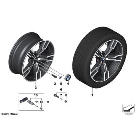 Genuine 18 Disc Wheel Rim Light Alloy Jet Black 8.5Jx18 ET:40 36 11 8 746 632