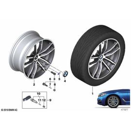 Genuine 18 Wheel Rim Disc Light Alloy Orbit Grey 8Jx18 ET:30 36 11 8 747 407