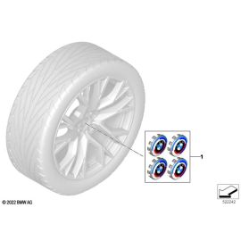 Genuine Hub Caps Set 4 Pieces 50 Years M 112mm 36 12 5 A57 484