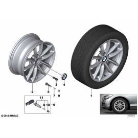 Genuine 16 Wheel Rim Disc Light Alloy Reflex Silver 7Jx16 ET:40 36 31 6 796 202