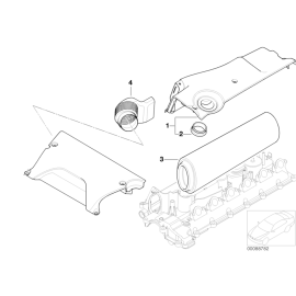 Генеральный датчик массового расхода воздуха, резиновый кожух/трубка, номер 13 71 7 785 737, оригинал BMW, гарантия 2 года