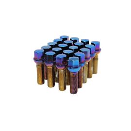 Wheel Mate Mevius Lug Bolt Set of 20 - Black 14x1.50 50mm Ball 14mm RAD