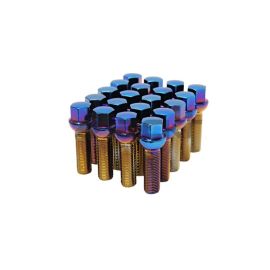 Wheel Mate Mevius 17 Hex Lug Bolt Set of 20 - Black 14x1.25 40mm Cone 60 DEG TAP