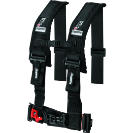 DragonFire Racing Harness- H-Style- 4-Point- 3in Buckle- Black