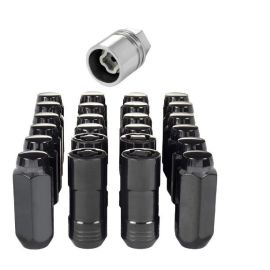 McGard 6 Lug Hex Install Kit w/Locks (Cone Seat Nut) M14X2.0 / 13/16 Hex / 2.25in. Length - Black