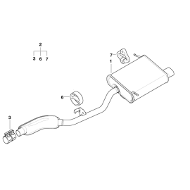 Echte Auspuffanlage/Muffler Montage Teilesatz 18 21 0 151 437