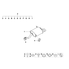 Echt BMW Auspuffanlagen-Montagesatz 18 21 0 151 438