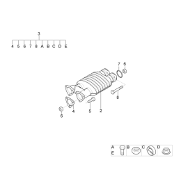Echte Auspuffanlagen-Montagesatz für BMW 18 21 0 151 442