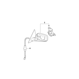 Echt BMW Linker Außenspiegel Heizbar, Klappbar, Schwarz