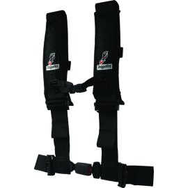 DragonFire Racing Harness H-Style- 4-Point- EZ-Adjust- 3in Buckle- Black