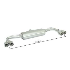 Ragazzon Stainless steel rear silencer left/right each with round Sport Line tail pipe 2x80 mm staggered for BMW X4 F26 xDrive 20d 2014+ (50.0373.57)