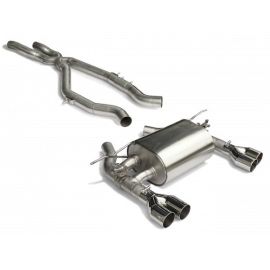 Ragazzon Stainless steel centre pipe + Stainless steel rear silencer left/right each with round Race Line tail pipe 2x80 mm staggered for BMW M4 F82 Coupe 14-19 (50.0738.52)