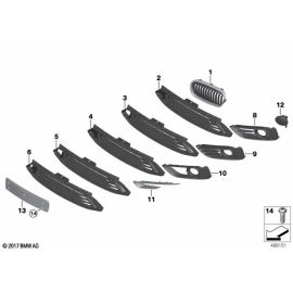 Echte Frontschürzen-Grill Sport Line für BMW F45 F46