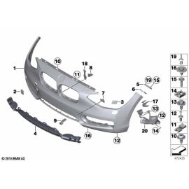 Genuine Front Right Driver Side OS Offside Bumper Insert 51 11 7 371 740