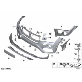 BMW X6 Vorderer Abschlepphaken Abdeckung Ersatzteil - Original