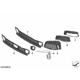 Genuine Front Right Driver Side OS Duct Cooling Brake Trim M 51 11 8 076 414