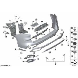 Genuine Rear Right Driver Side OS Exhaust Tailpipe Trim Black 51 12 5 A5C 8F4