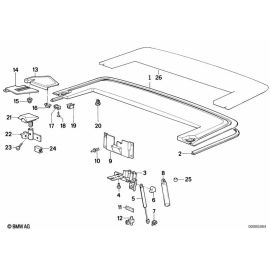 Оригинальная задняя крышка для BMW E30 3 Series, пассажирская сторона, 51 13 1 932 869.
