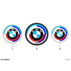 Genuine Badge 50 Years M 82mm Diameter 51 14 8 087 188