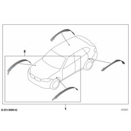 Genuine 21 Front Right Left Wheel Arch Trims Set Door Sill 51 16 2 339 010