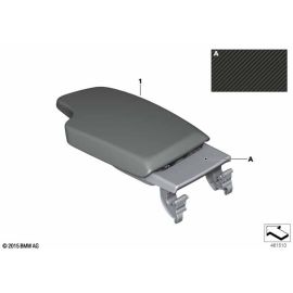 Genuine M Performance Front Middle Armrest Alcantara 51 16 2 405 916