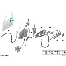 Genuine Left Trim Detailing Outside Door Handle Black Chrome 51 21 5 A06 747