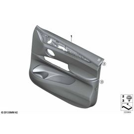 Genuine Front Left Passenger Side Door Trim Panel Leather Black 51 41 7 484 723