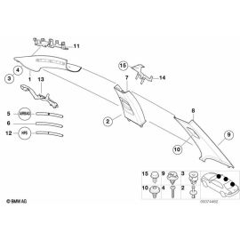 Genuine Rear Left Covering Column Light Gray 51 43 8 222 627