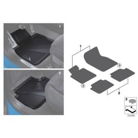 Genuine All Weather Front Car Floor Mats Rubber Protector RHD 51 47 2 469 122