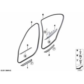 Genuine Front Left Passenger Side NS Entrance Door Sealing 51 76 7 385 025