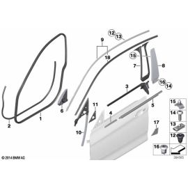 Genuine Front Right Door Sealing 51 76 7 385 026