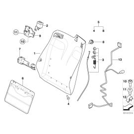 Genuine Rear Panel Backrest Fittings Set 52 10 7 035 967