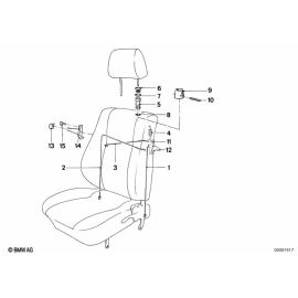 Echtes Sport-Sitz Entriegelungskabel 681mm für BMW E30