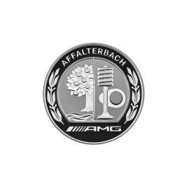 AMG wheel hub cover, with AMG emblem, (e.g. S-Class/ GLC/ EQS), silver-colored, black, A0004005200
