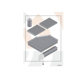 Genuine Microfilter+Oil+Air+Fuel Filter Service Kit 88 00 2 349 207