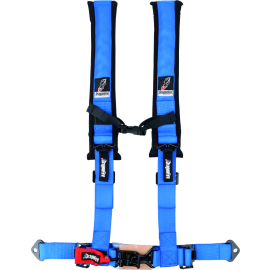 DragonFire Racing Harness- H-Style- 4-Point- 2in Buckle- Blue